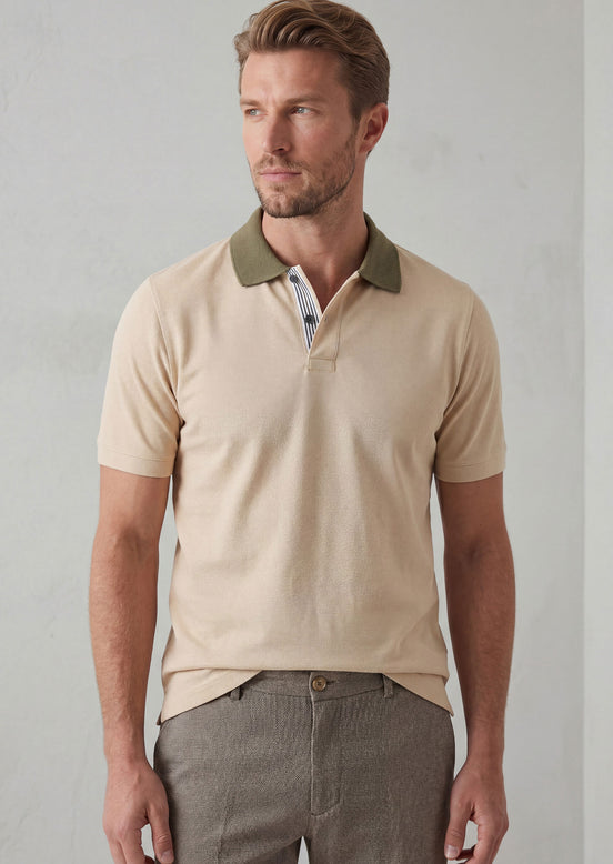 Beige Polo T-Shirt