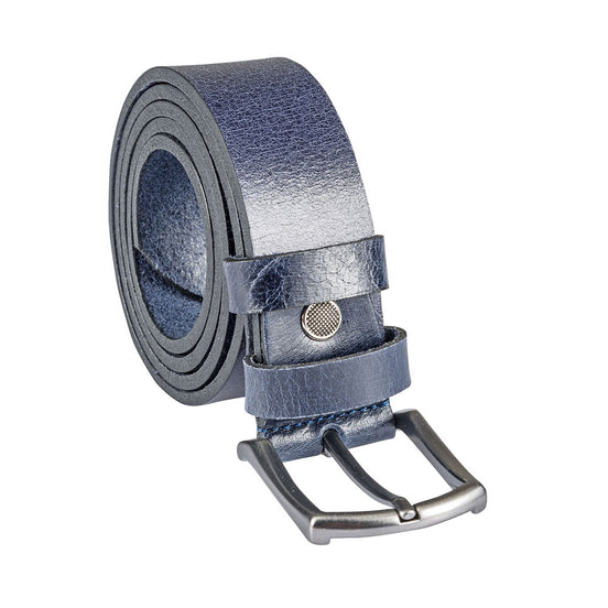 Navy Leather Belt