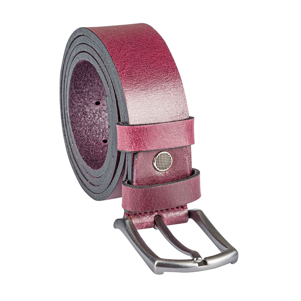 Burgundy Leather Belt