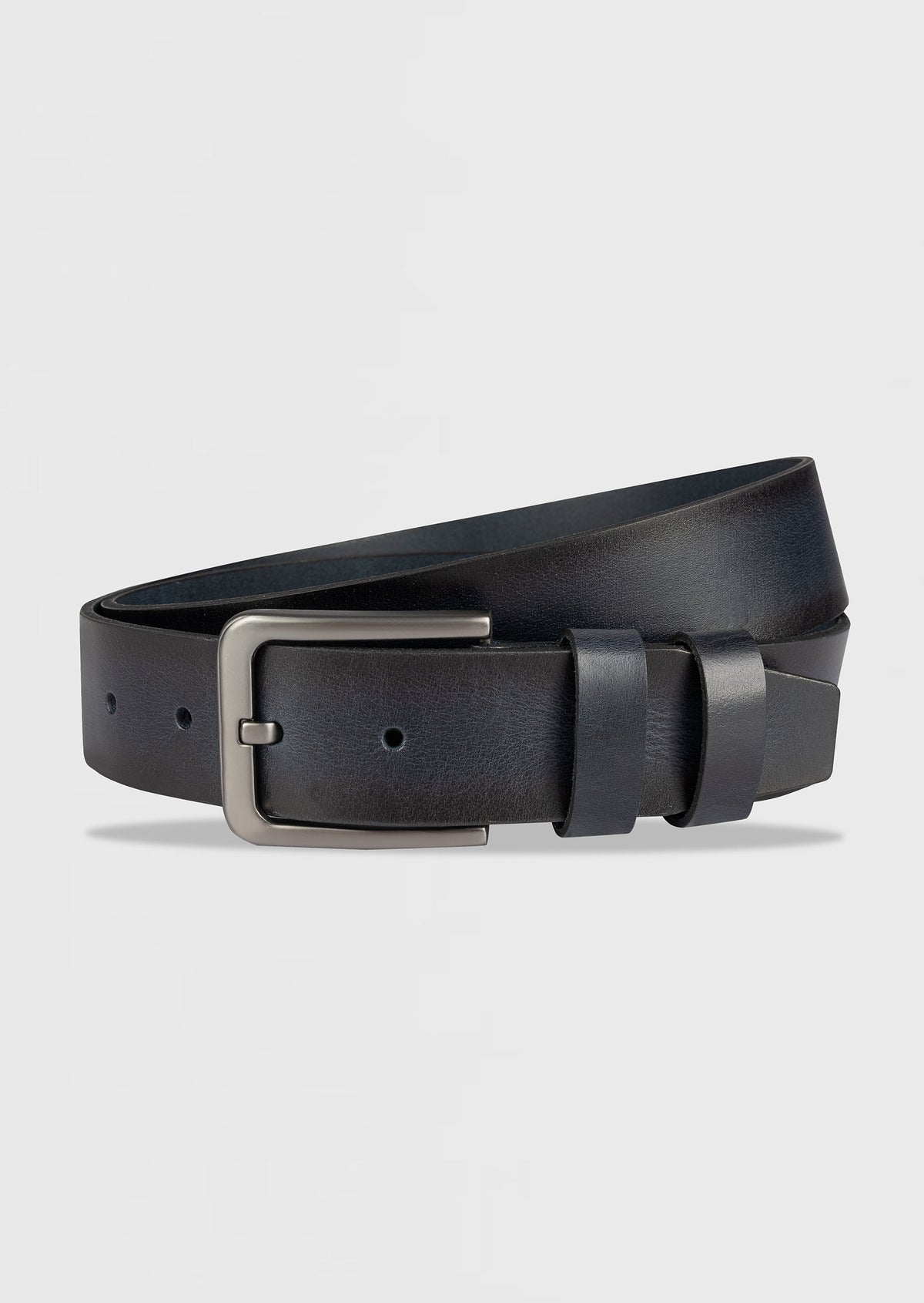 Navy Leather Belt