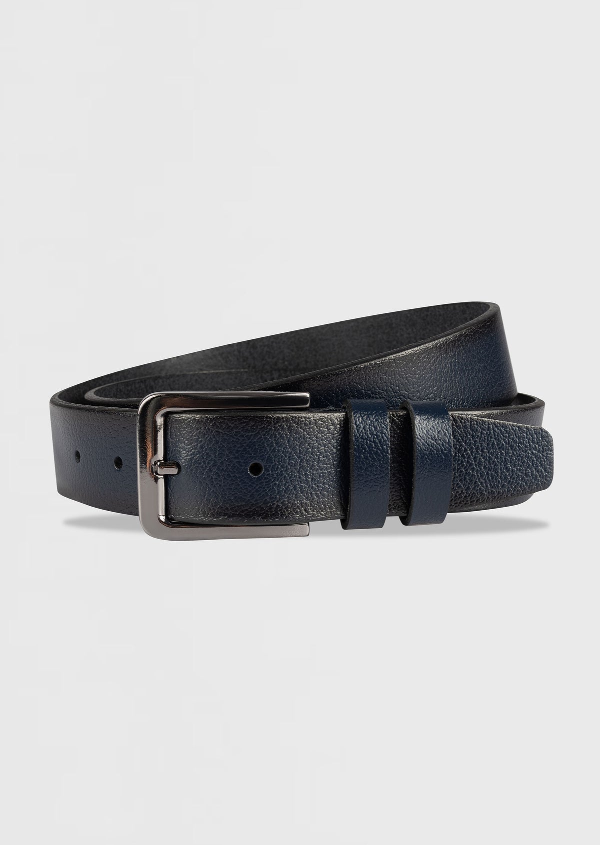 Navy Leather Belt