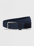 Navy Leather Belt