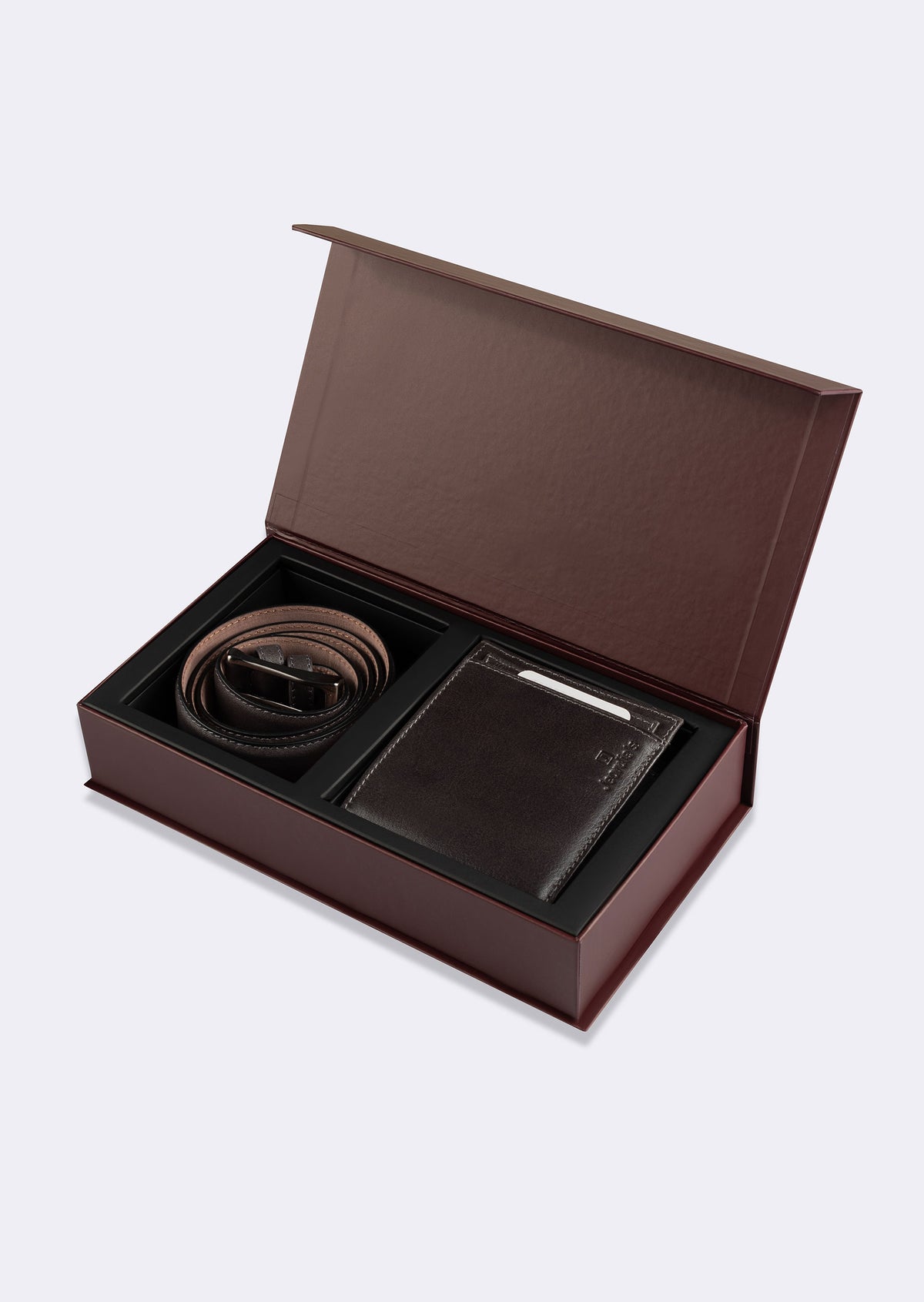 Grey Wallet & Belt Set