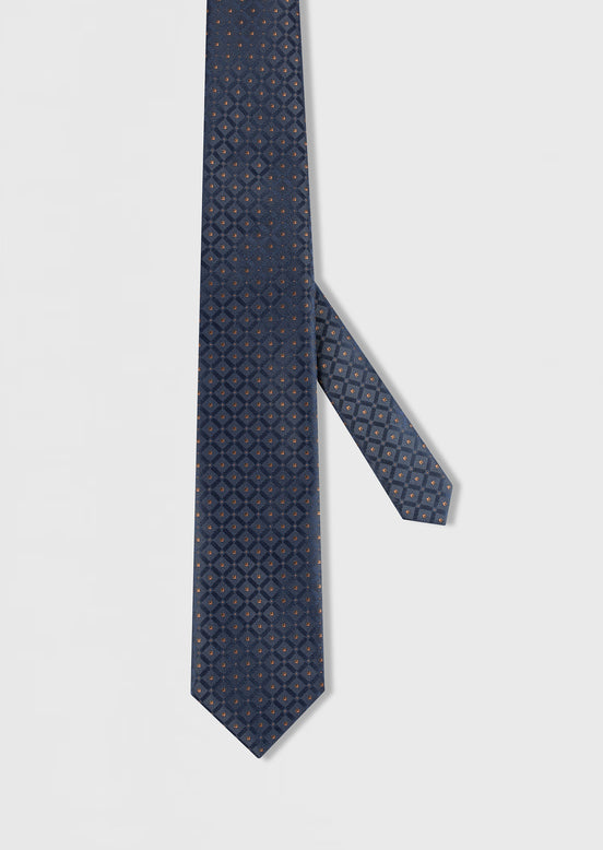 Navy Patterned Tie
