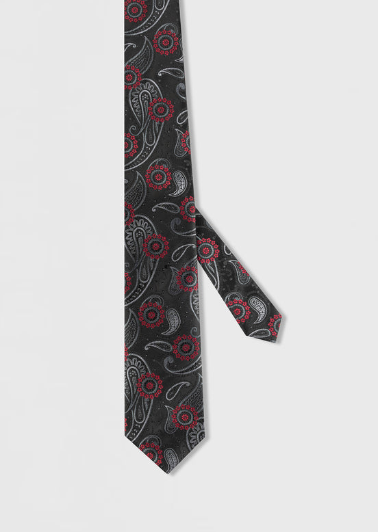 Black Patterned Tie
