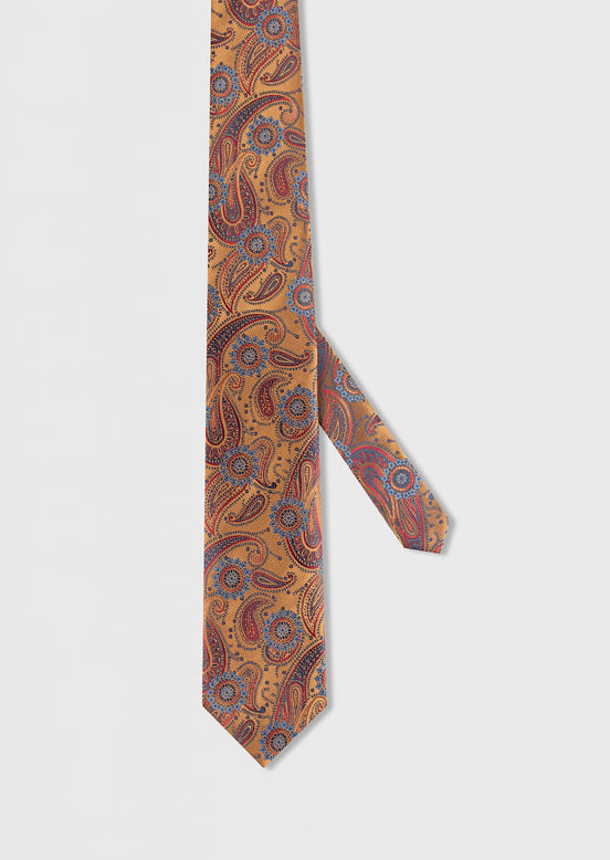 Beige Patterned Tie