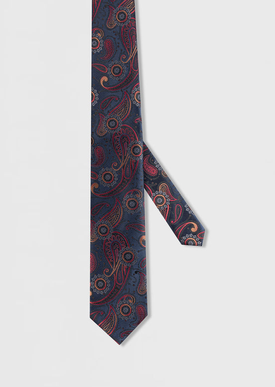 Navy Patterned Tie