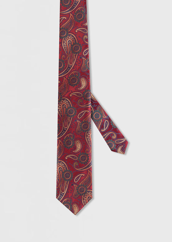 Burgundy Patterned Tie