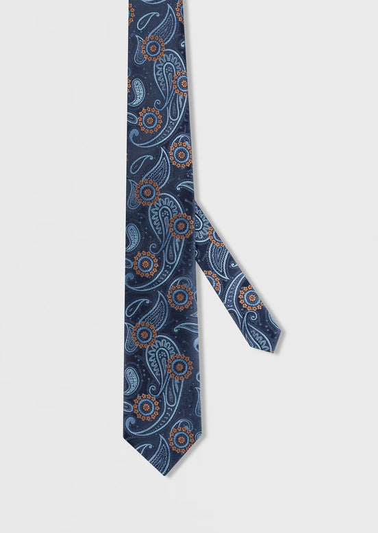 Light Navy Patterned Tie