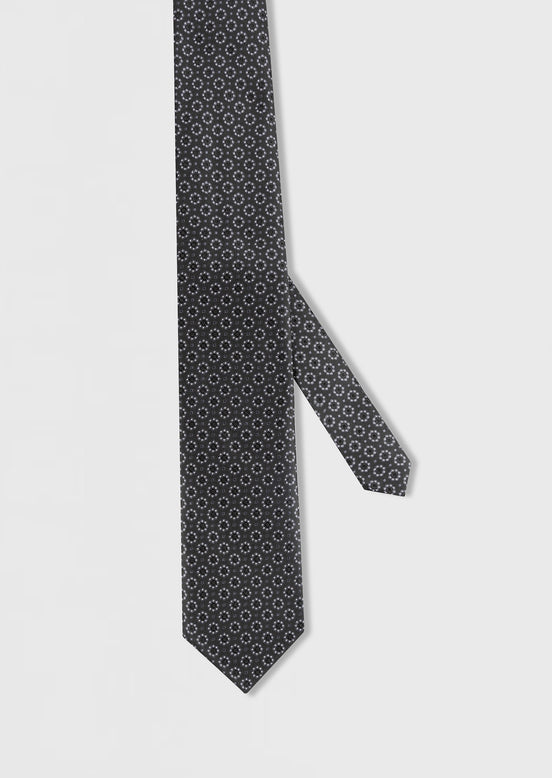 Black Patterned Tie