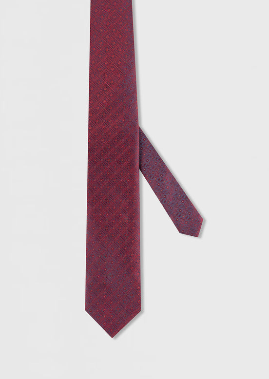 Burgundy Patterned Tie