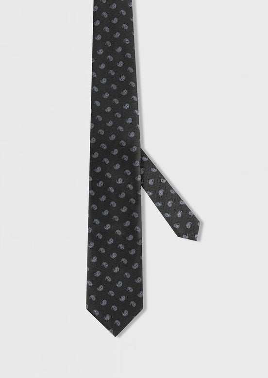Black Patterned Tie