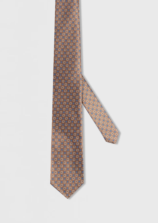 Beige Patterned Tie