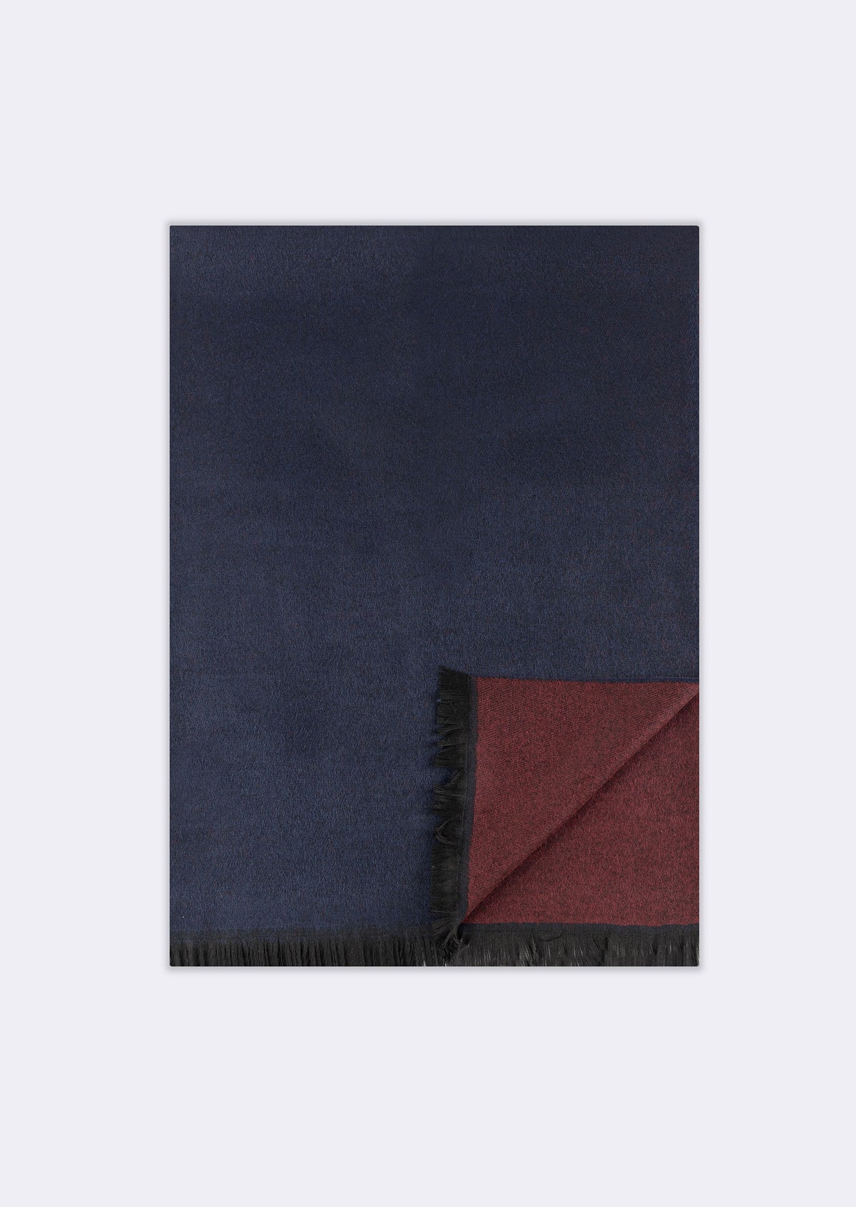 Navy - Burgundy Winter Scarf