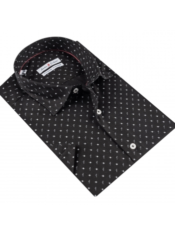 SLIM FIT PRINTED SHORT SLEVE SHIRT