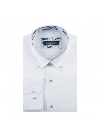 SLIM FIT BUTTON COLLAR LONG SLEEVE SHIRT