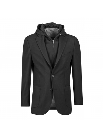 SLIM FIT HOODED JACKET