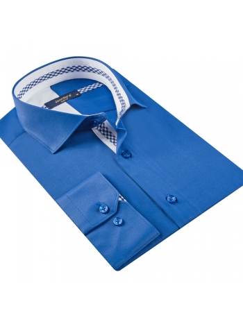 SLIM FIT MAJICA DUGIH RUKAVA S KLASIČNOM KRAGNOM