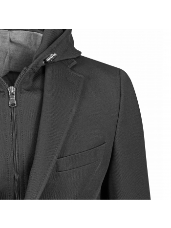 SLIM FIT HOODED JACKET