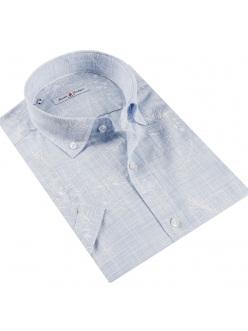 SLIM FIT PRINTED SHORT SLEVE SHIRT
